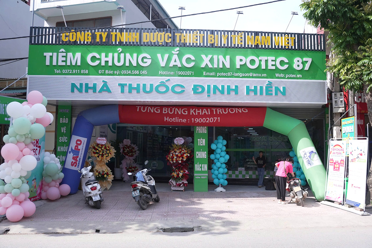 Khai trương Phòng tiêm chủng vắc xin Potec 87 Hữu Lũng, Lạng Sơn khaitruongphongtiemchungvacxinpotec87huulunglangson